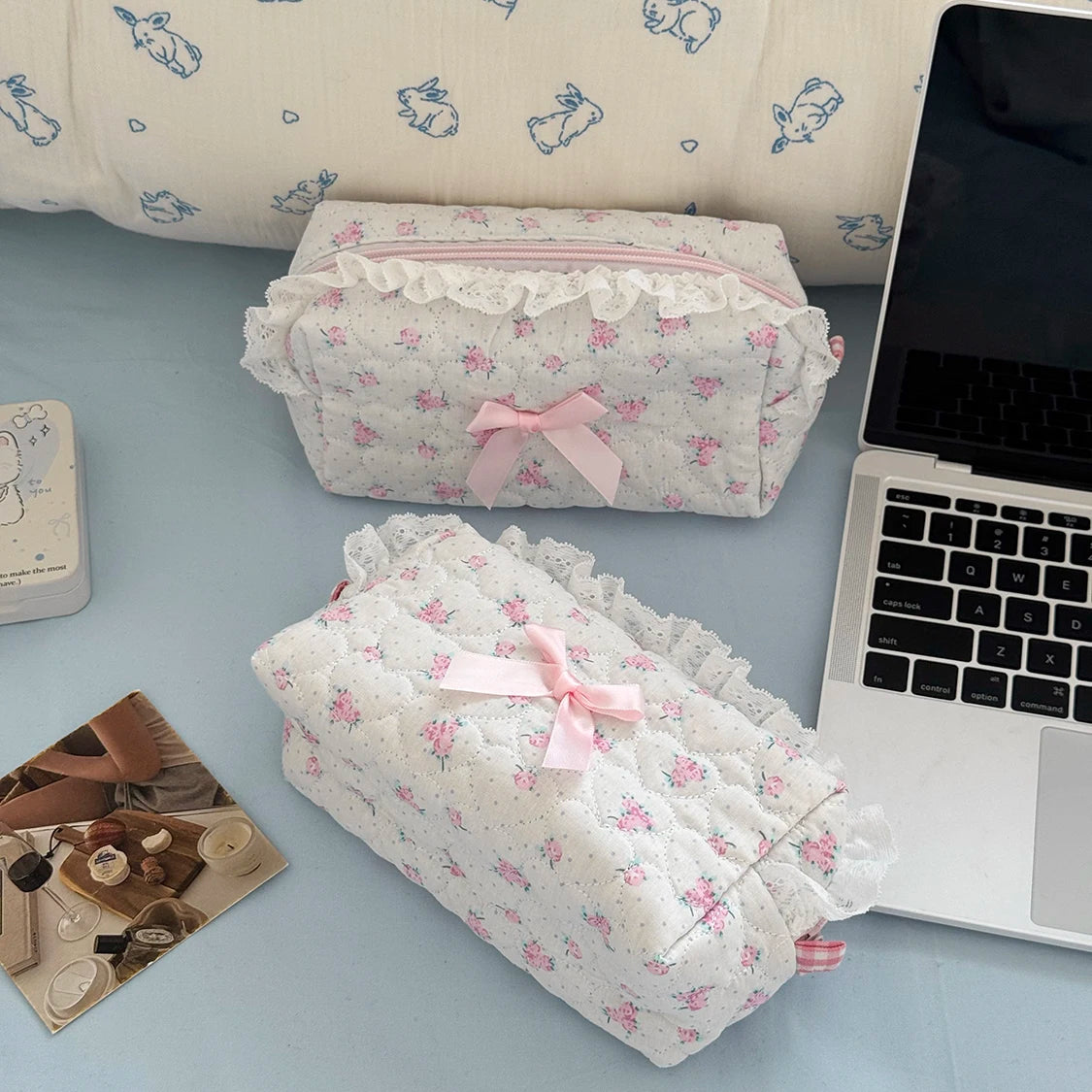 Floral Lace Makeup Travel Zipper Bag