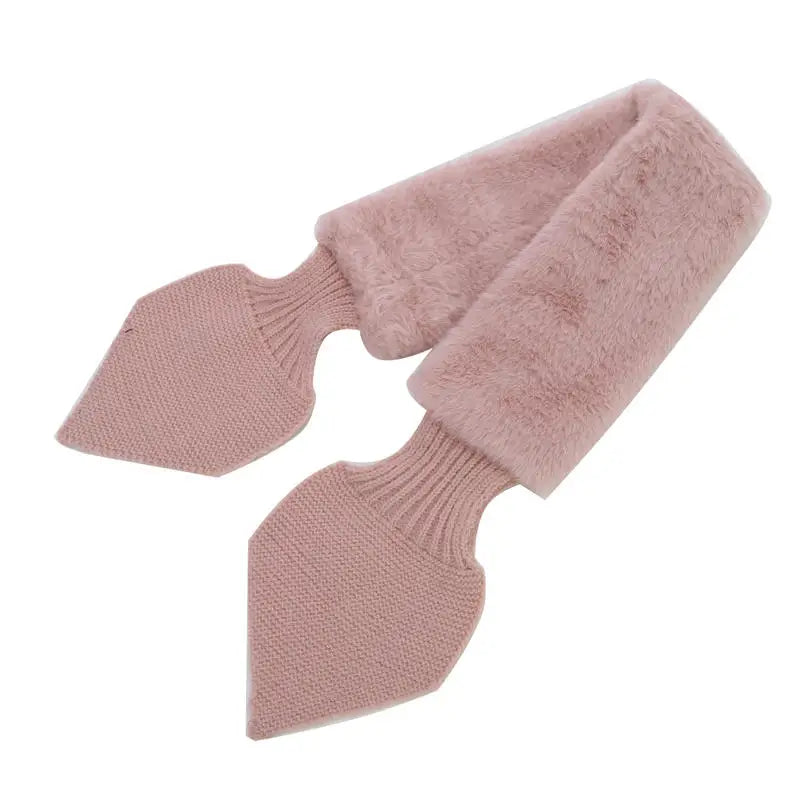 Women Winter Knitted Cross Strap Neck Scarf Shawl