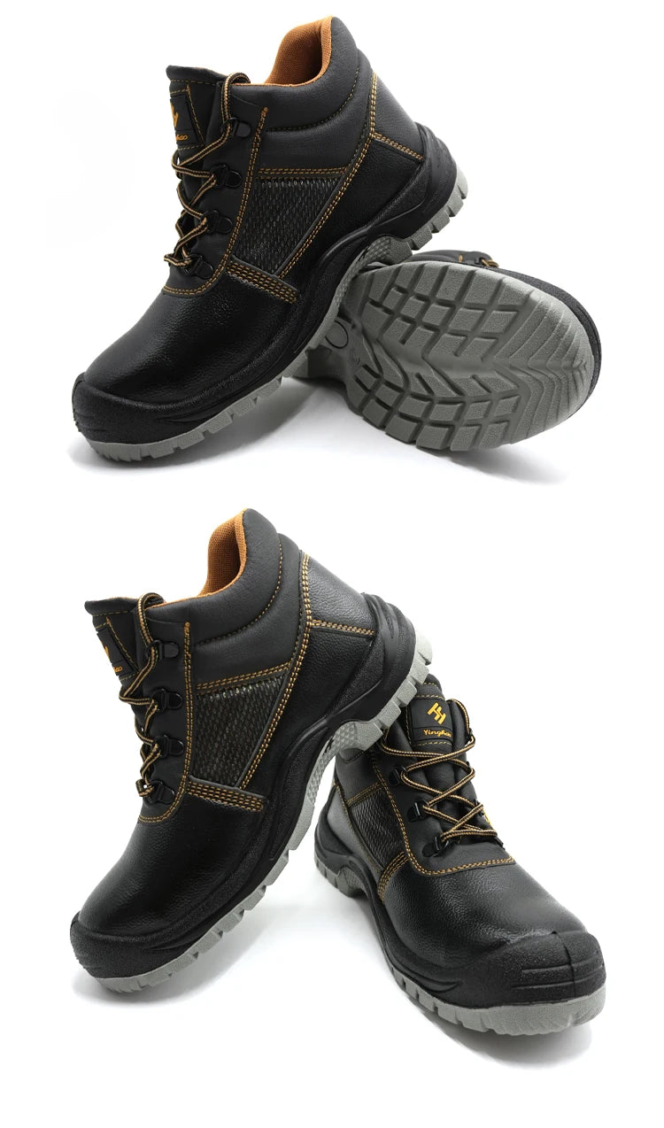 Wear-resisting Men Work Boots Anti-smash Anti-puncture Work Sneakers Waterproof Boots Indestructible Protective Tactical Boots
