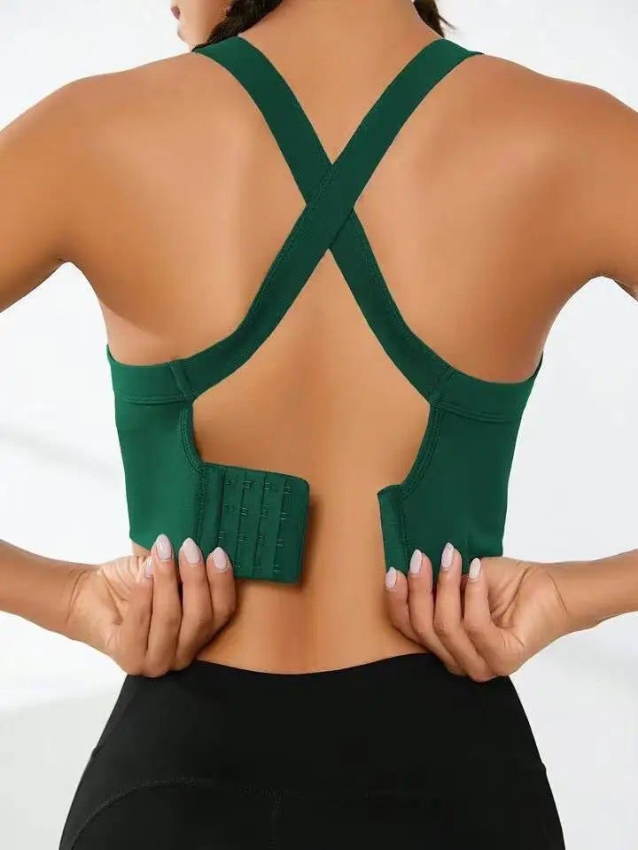 Women Cross Back Adjustable Sports Bra