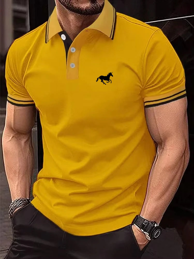 Men Classic Summer Polo T Shirt Casual Top