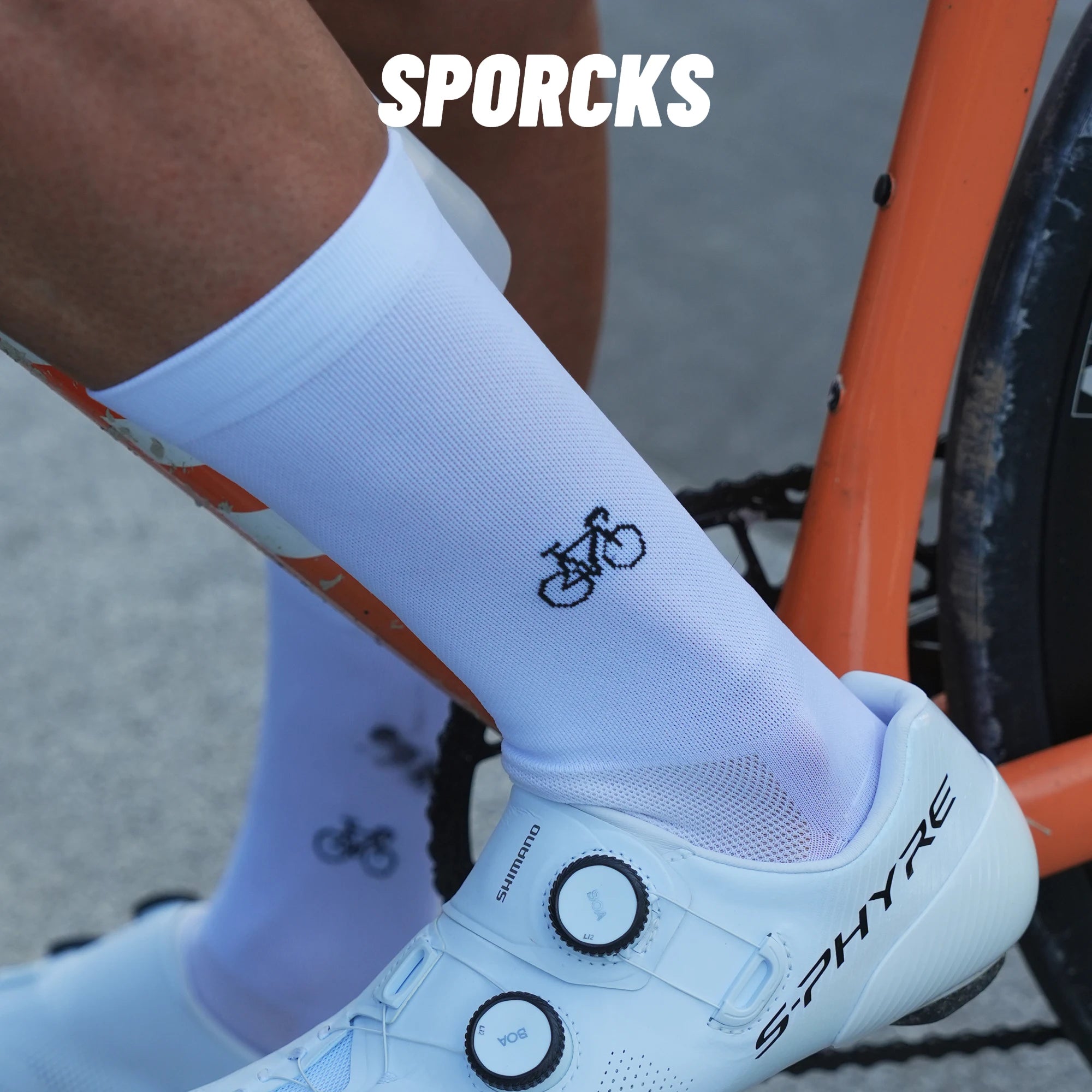 Bicycle Pattern High Elastic Cycling Socks for Men