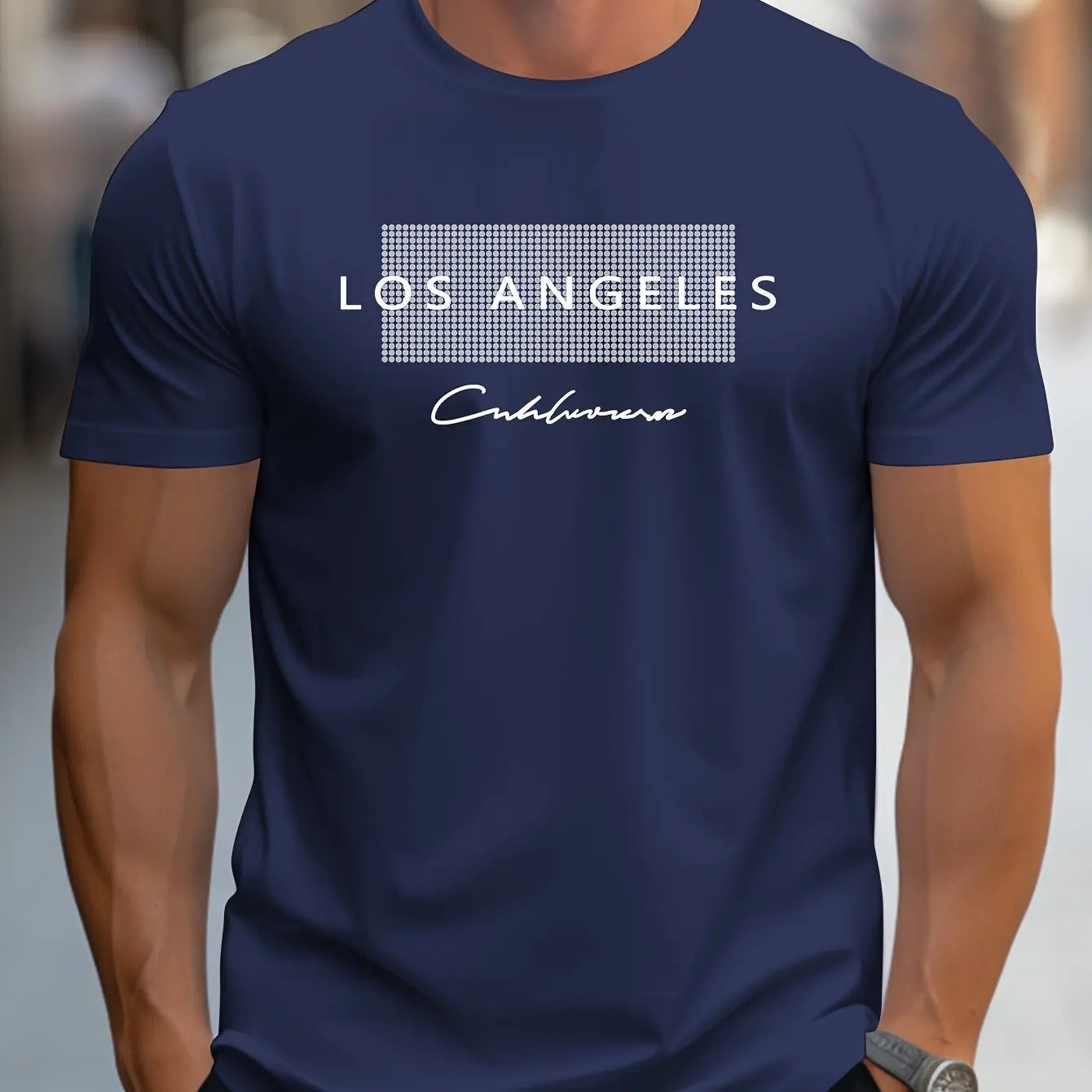 Men Los Angeles Graphic Oversized T Shirt