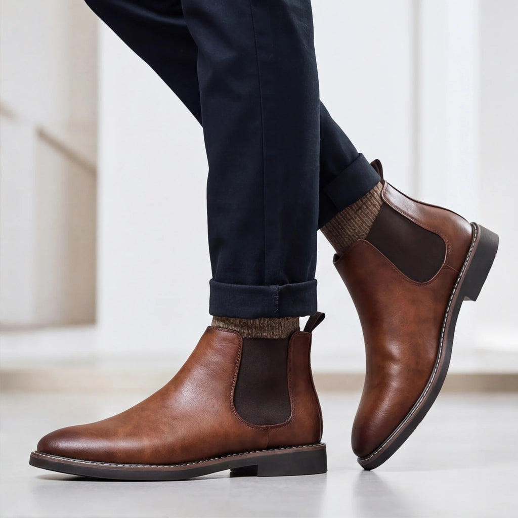 40~46 Men Chelsea Boots Brand Retro Comfortable Fashion Men Boots