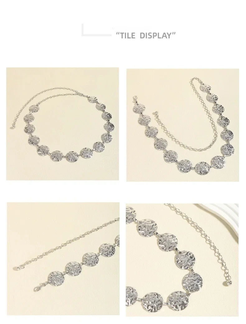Women Thin Metal Waist Chain Fashion Accessory
