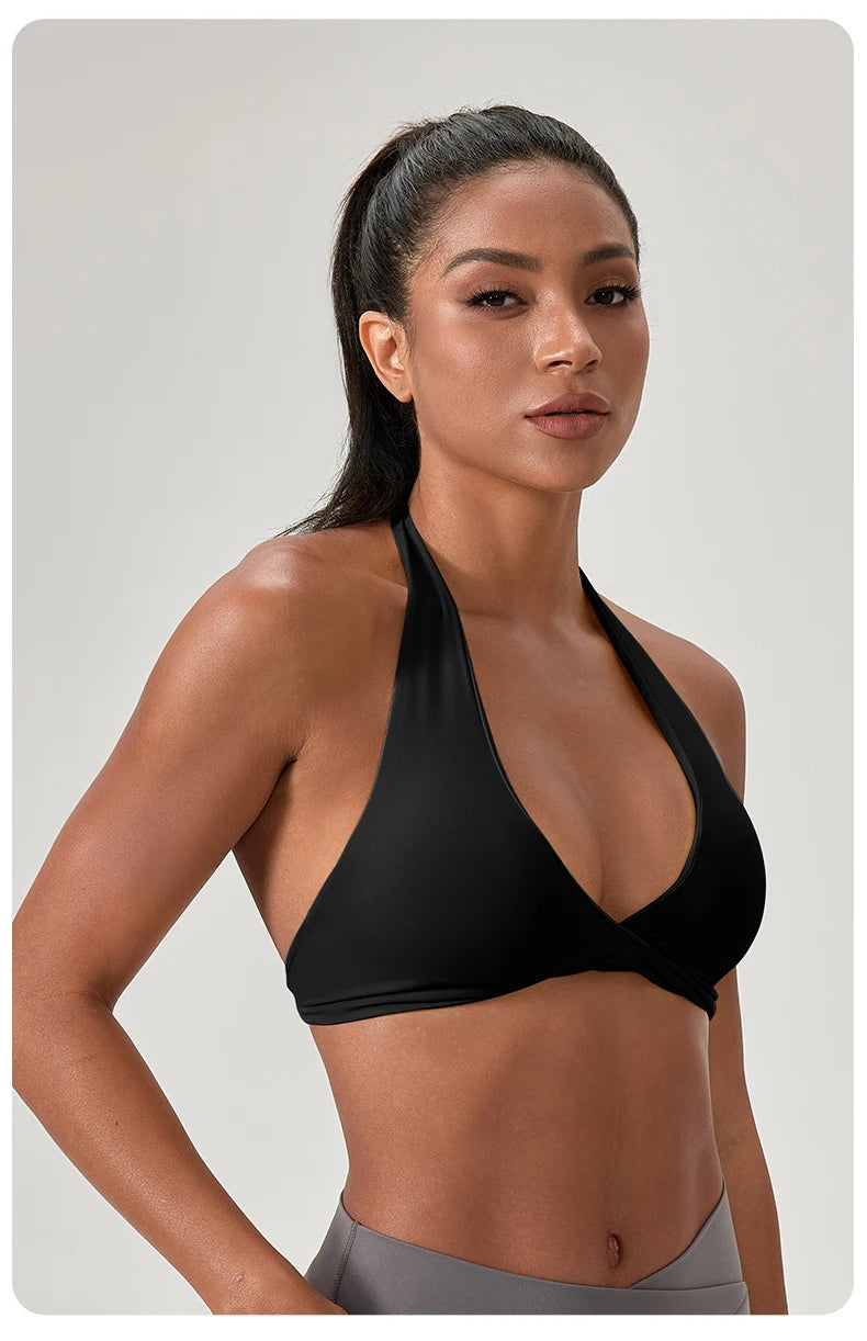 Women Halter Stylish Neck Sports Bra