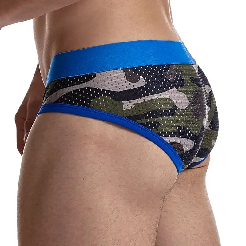 Low Rise Mesh Camouflage Underwear for Men