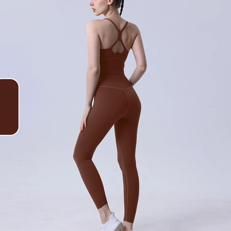 Women 2 Piece Sports Bra and Leggings Fitness Bodysuit