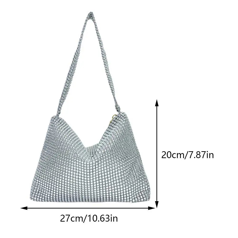 Glitter Rhinestone Evening Clutch Shoulder Bag for Women