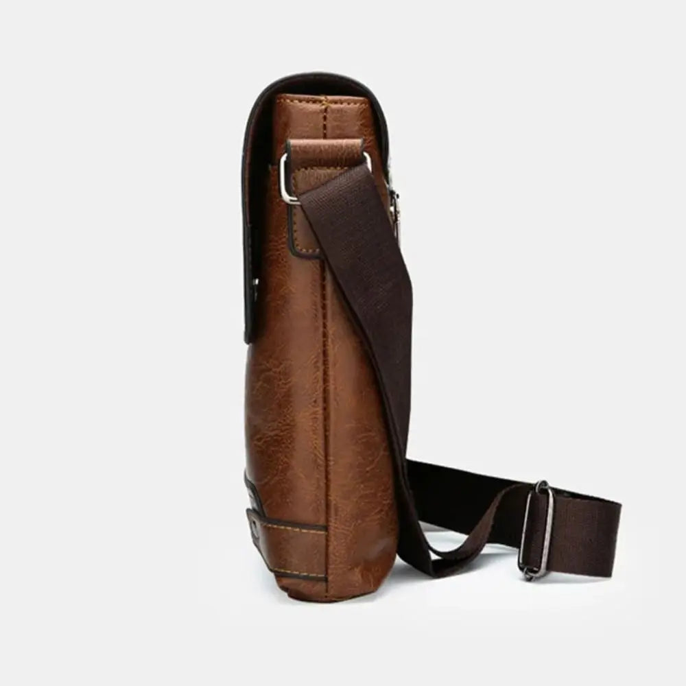 PU Leather Executive Business Briefcase Tote Bag for Men