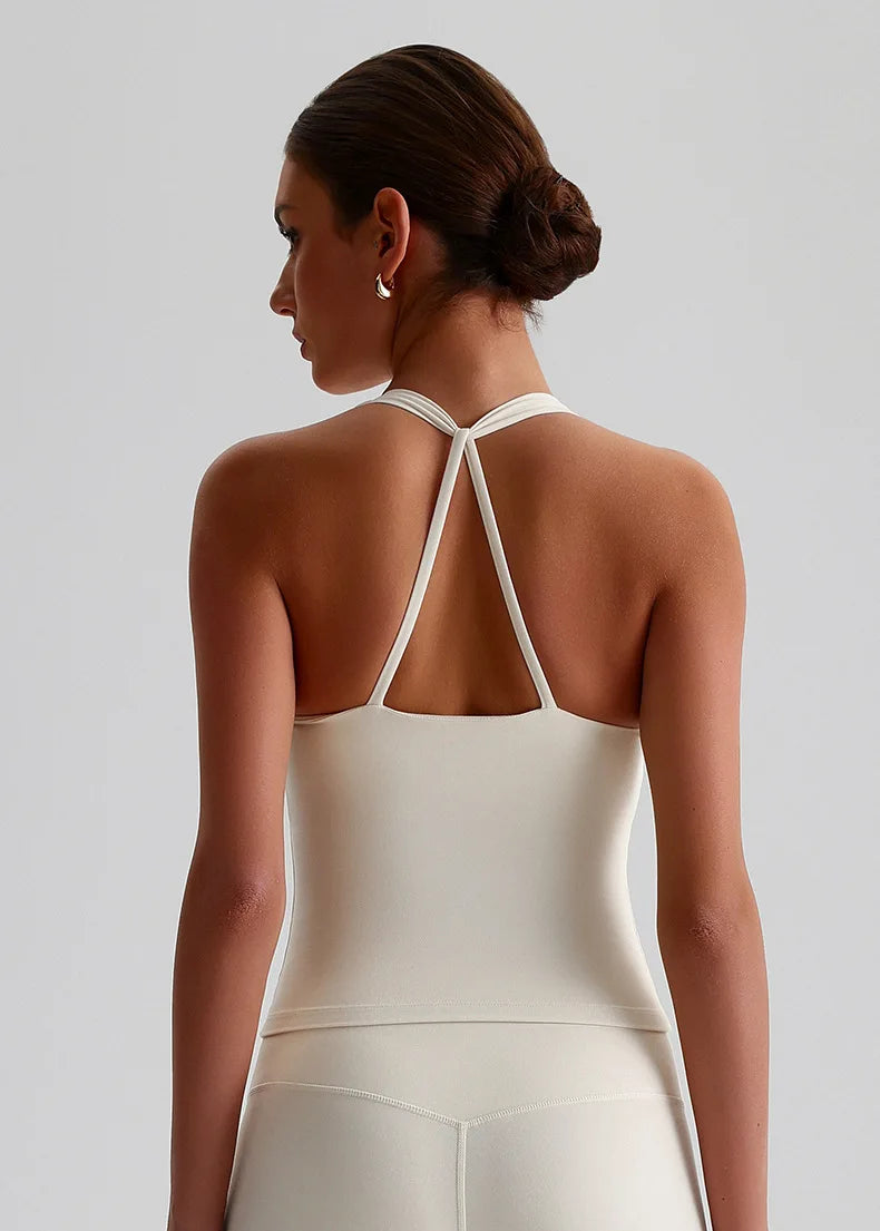 Women Cross Back High Impact Padded Fitness Top