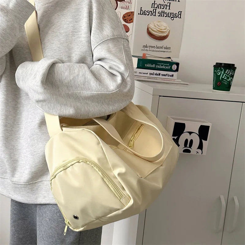 Large Canvas Crossbody Travel Tote Bag for Women
