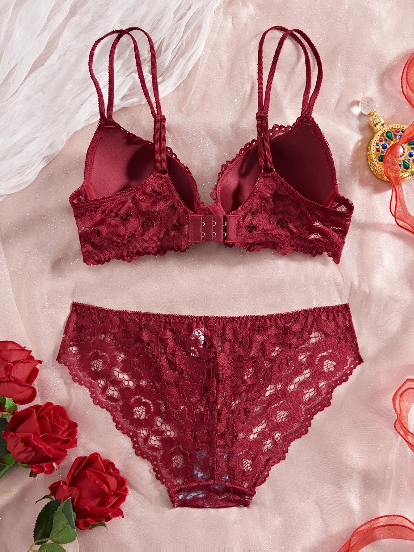 Piece Lace Bra and Panty Set for Women