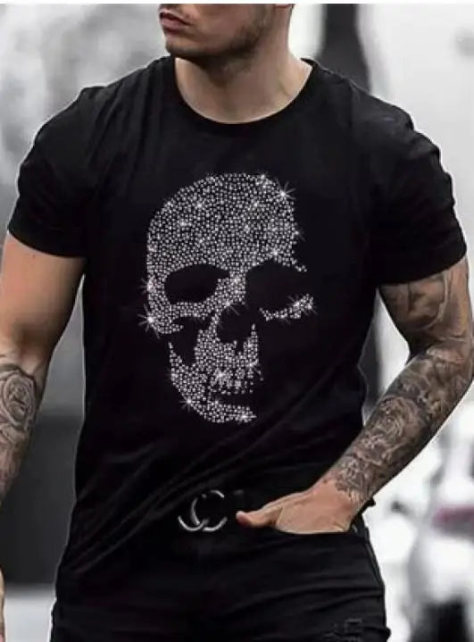 Men Cotton Letter Print Casual T Shirt