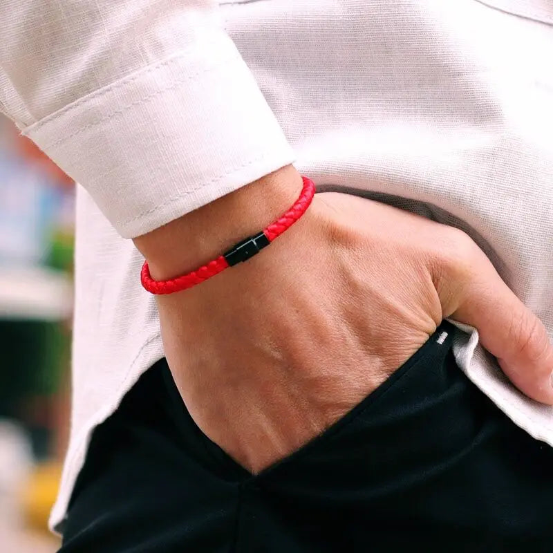 Men Thread Magnetic Lucky Rope Bracelet