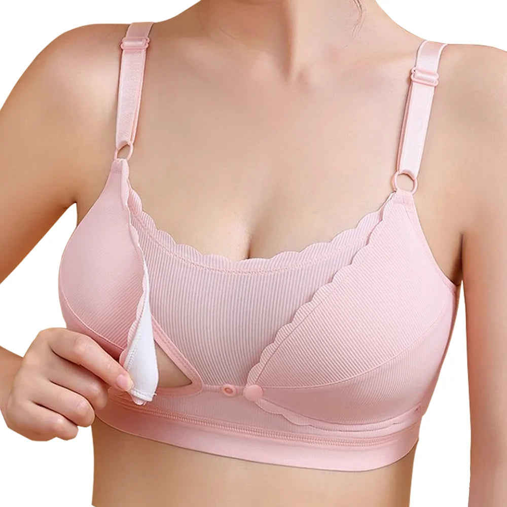 Wireless Push Up Support Bra for Women with Adjustable Straps and Breathable Pads