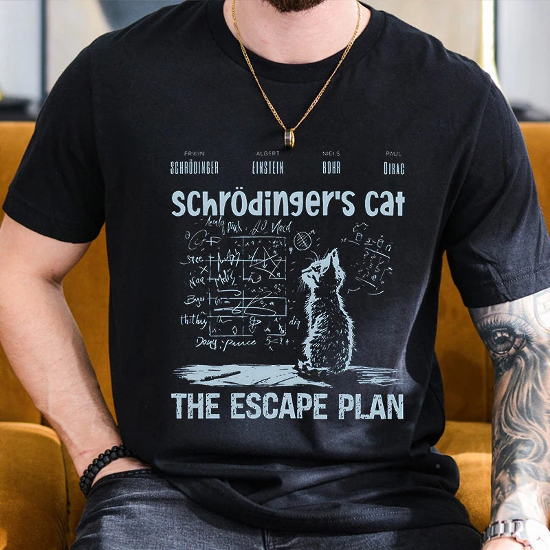 Men Cat Graphic Short Sleeve T Shirt