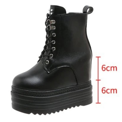 Women Punk Platform Wedge Gothic Boots