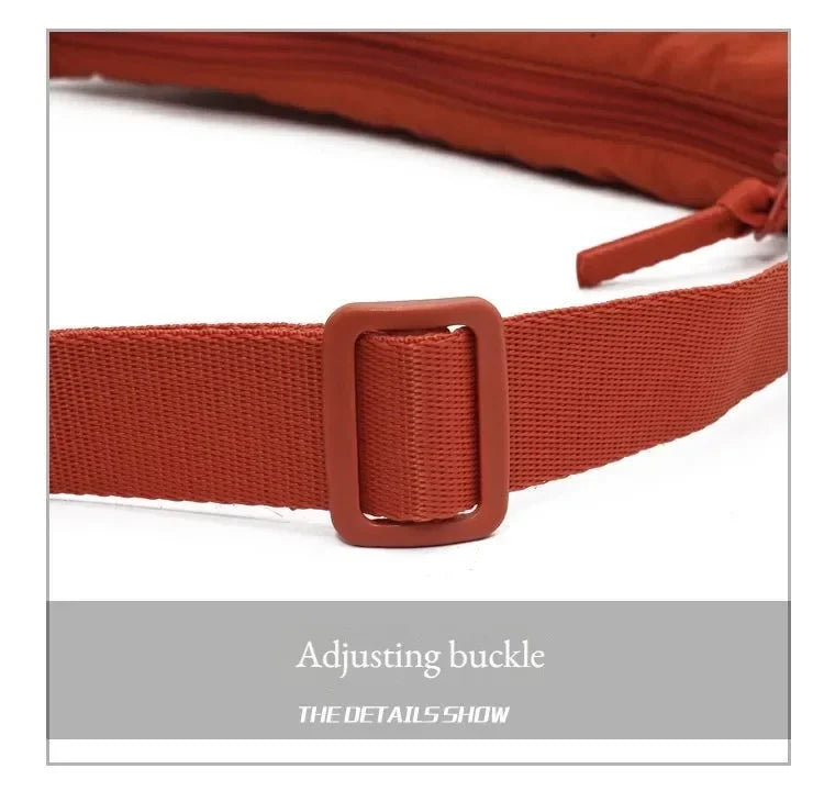 Men and Women Solid Color Chest Bag for Large Capacity Travel Crossbody Female Half Moon Bag Daily Cotton Filled Shoulder Bag