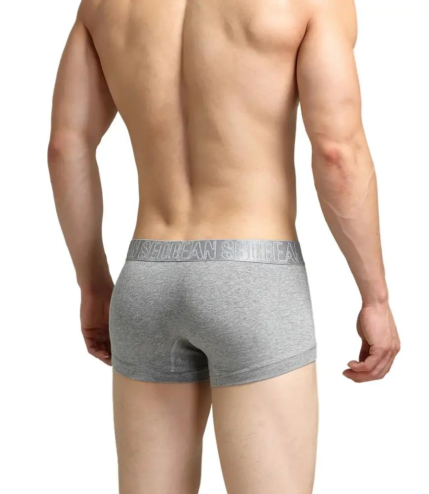 Breathable Cotton Low Waist Boxer Underwear for Men