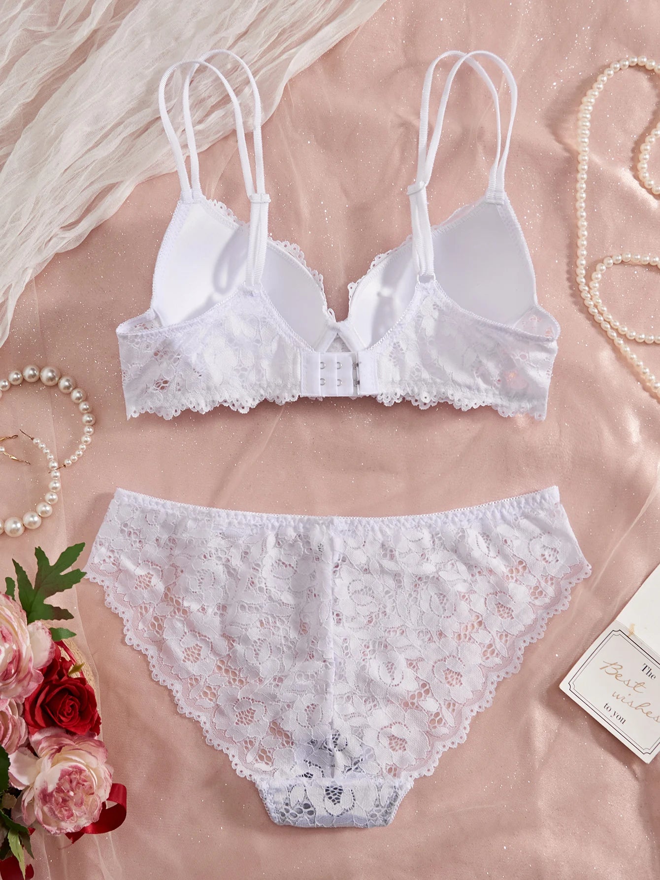 Piece Lace Bra and Panty Set for Women