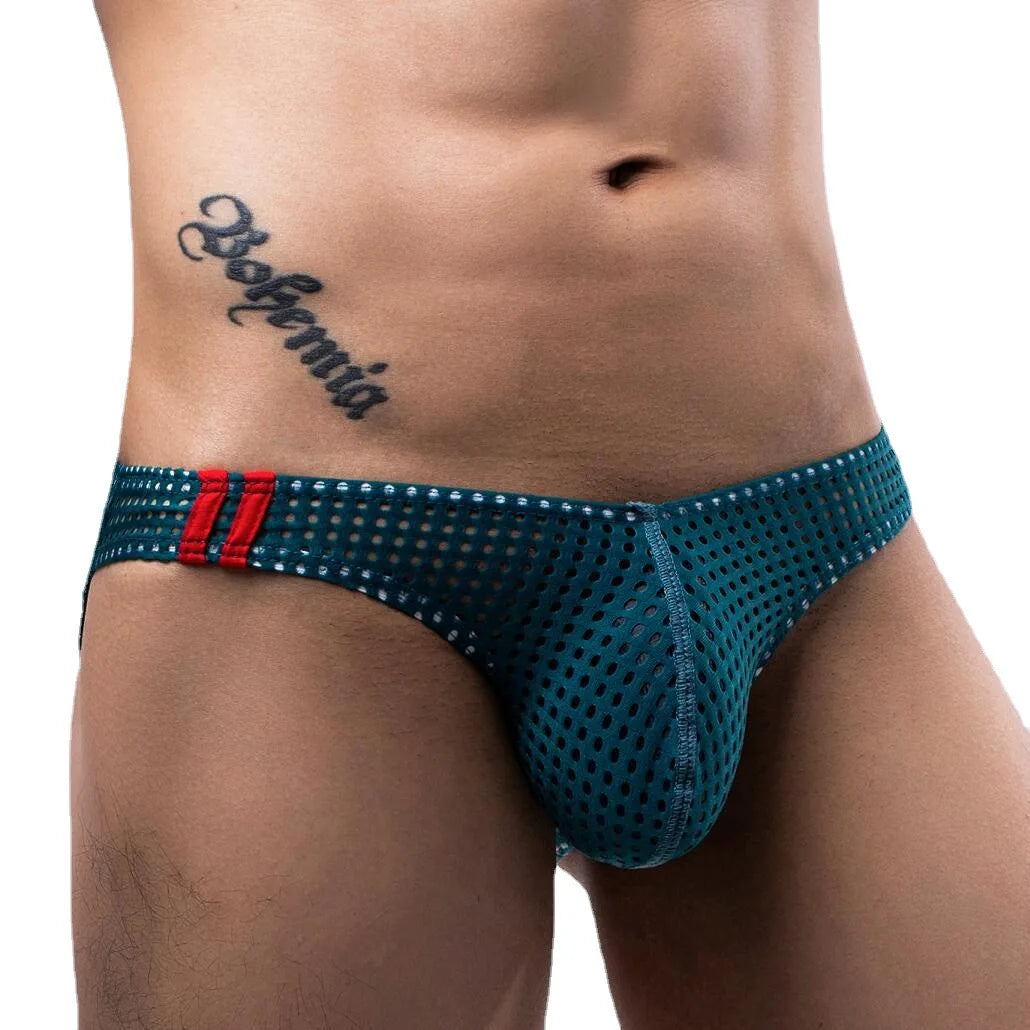 Breathable Mesh Low Rise Briefs Underwear for Men