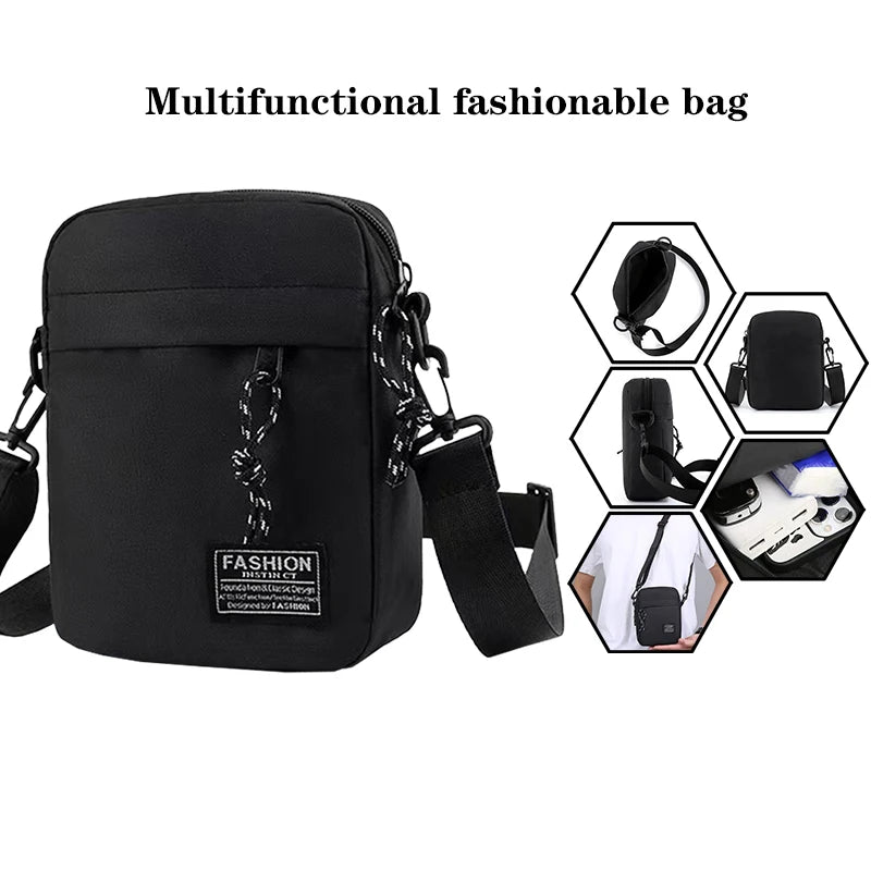 Minimalist Nylon Crossbody Bag for Men