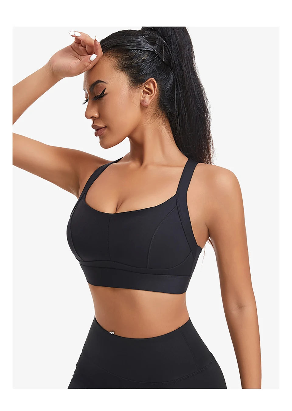 Women High Impact Cross Back Padded Sports Bra