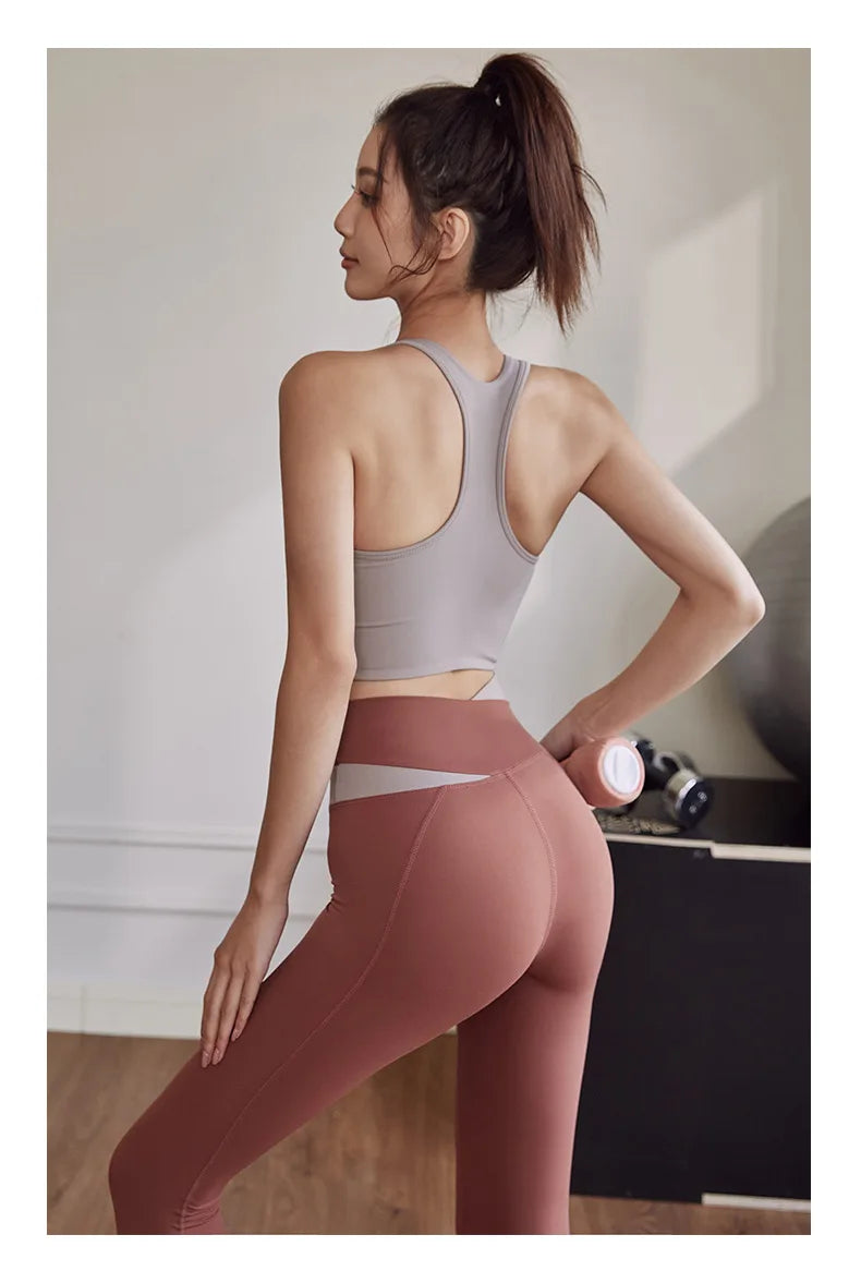 Women 2 Piece Yoga Set Sports Bra and Leggings Fitness Outfit