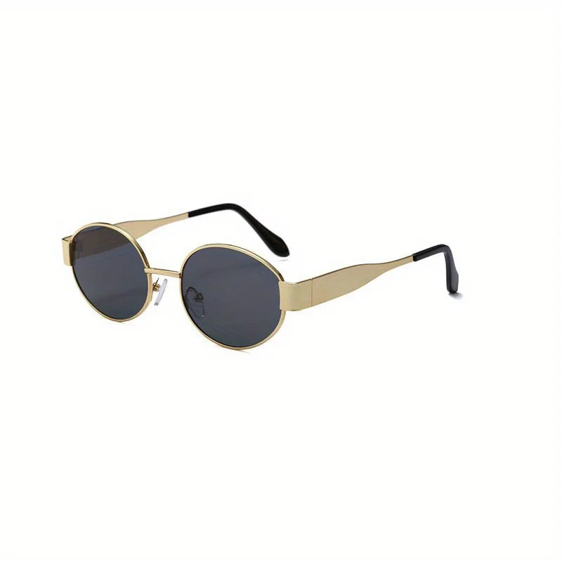 Women Oval Metal Frame Classic Fashion Sunglasses