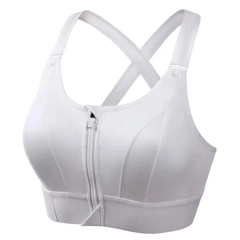 Front Zipper Adjustable Sports Bra for Women