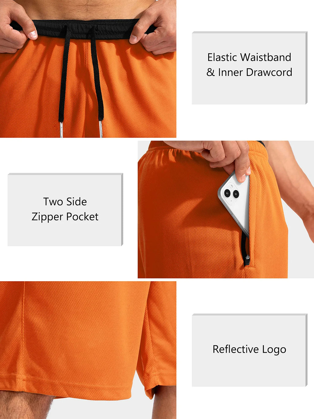 Men Sports Running Basketball Gym Shorts