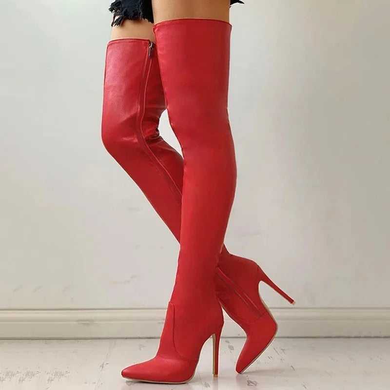 Women Over Knee Platform High Heel Boots