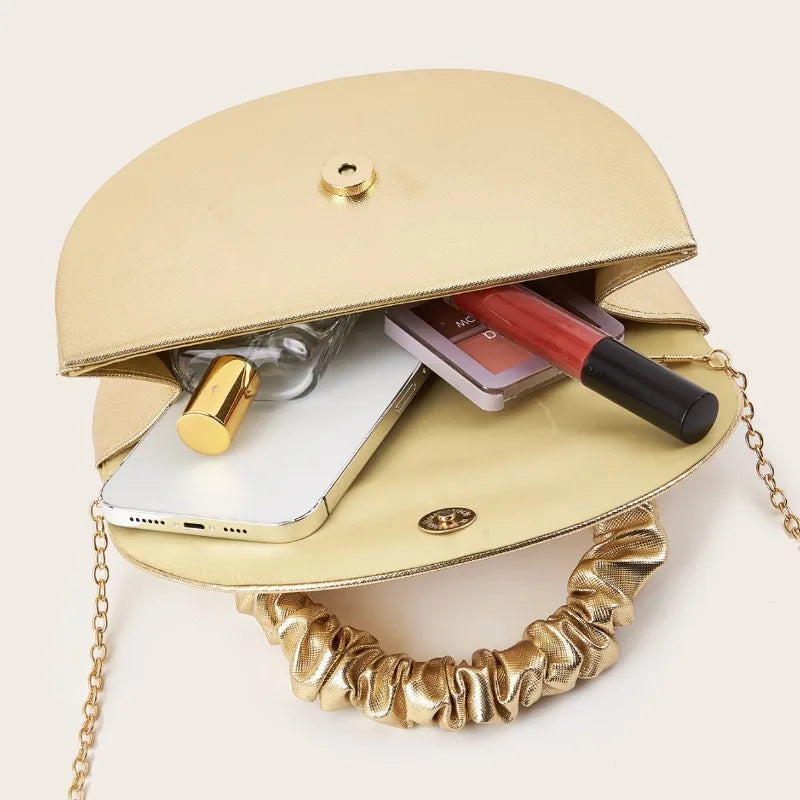 Wrinkled Wrist Bag for Women