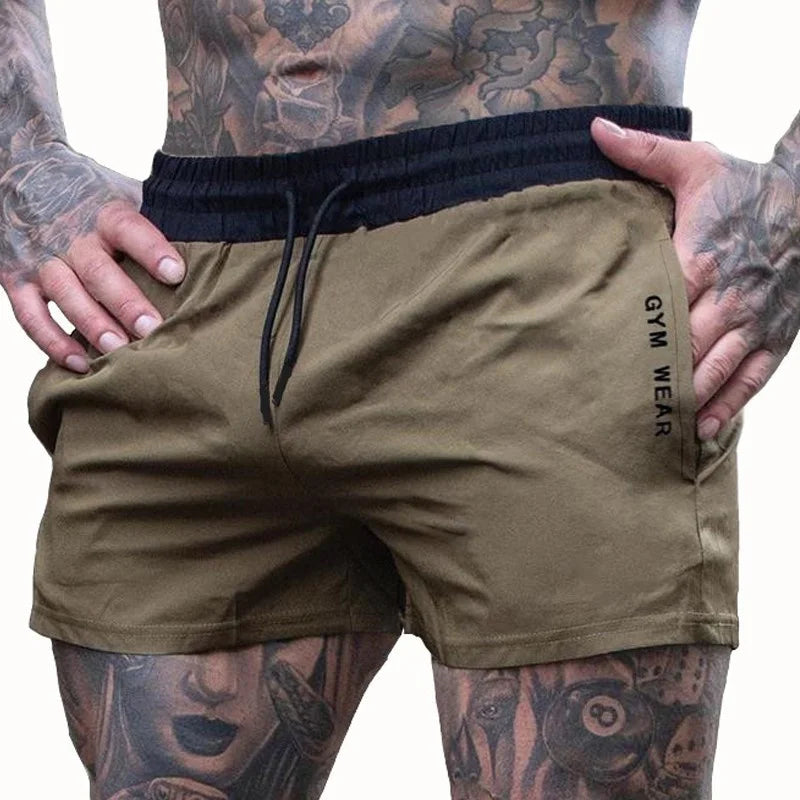 Men Running Shorts Breathable Gym Fitness Training Shorts