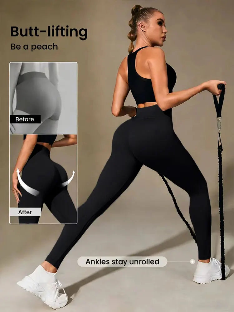 Women High Waist Yoga Leggings Breathable Fitness Running Pants