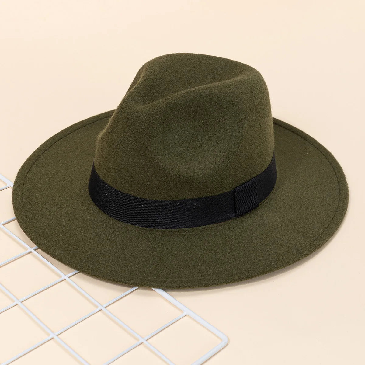 Men Woolen Wide Brim Jazz Hat Fashion Style
