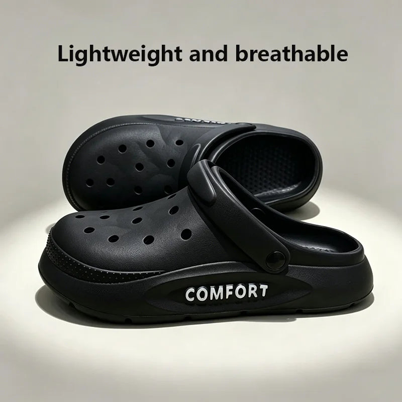 Men Covered Toe Thick Sole Slippers