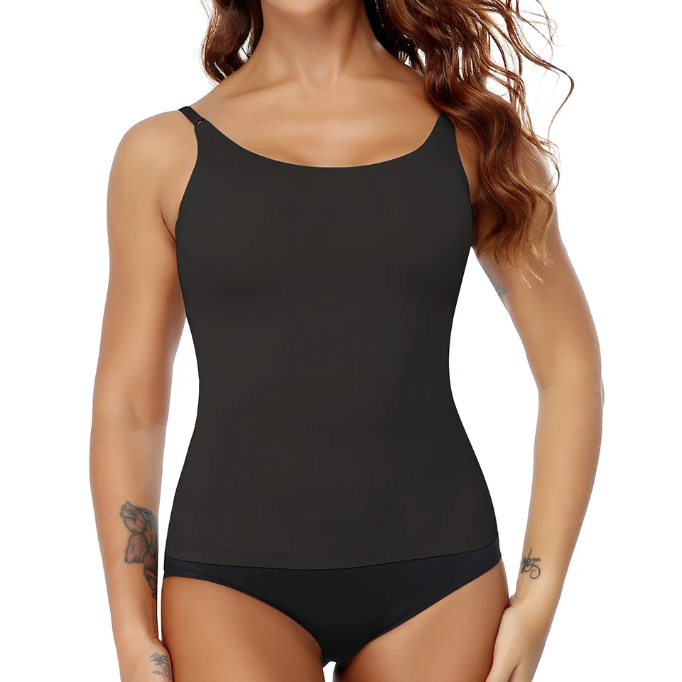 Tummy Control Seamless Compression Camisole Shapewear Tank Top for Women