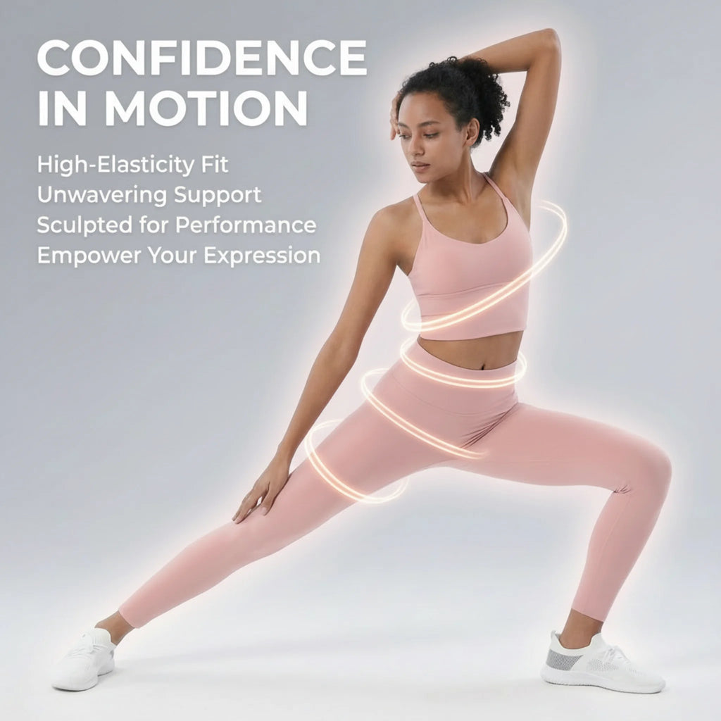 Women Seamless Gym Set Sports Bra and High Waist Leggings Fitness Outfit