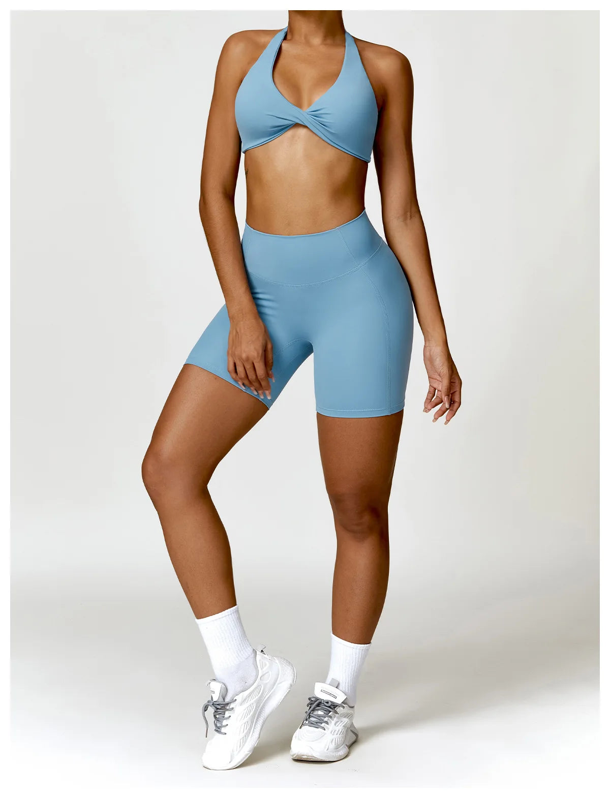 Women Seamless Yoga Set Push Up Sports Bra and High Waist Leggings