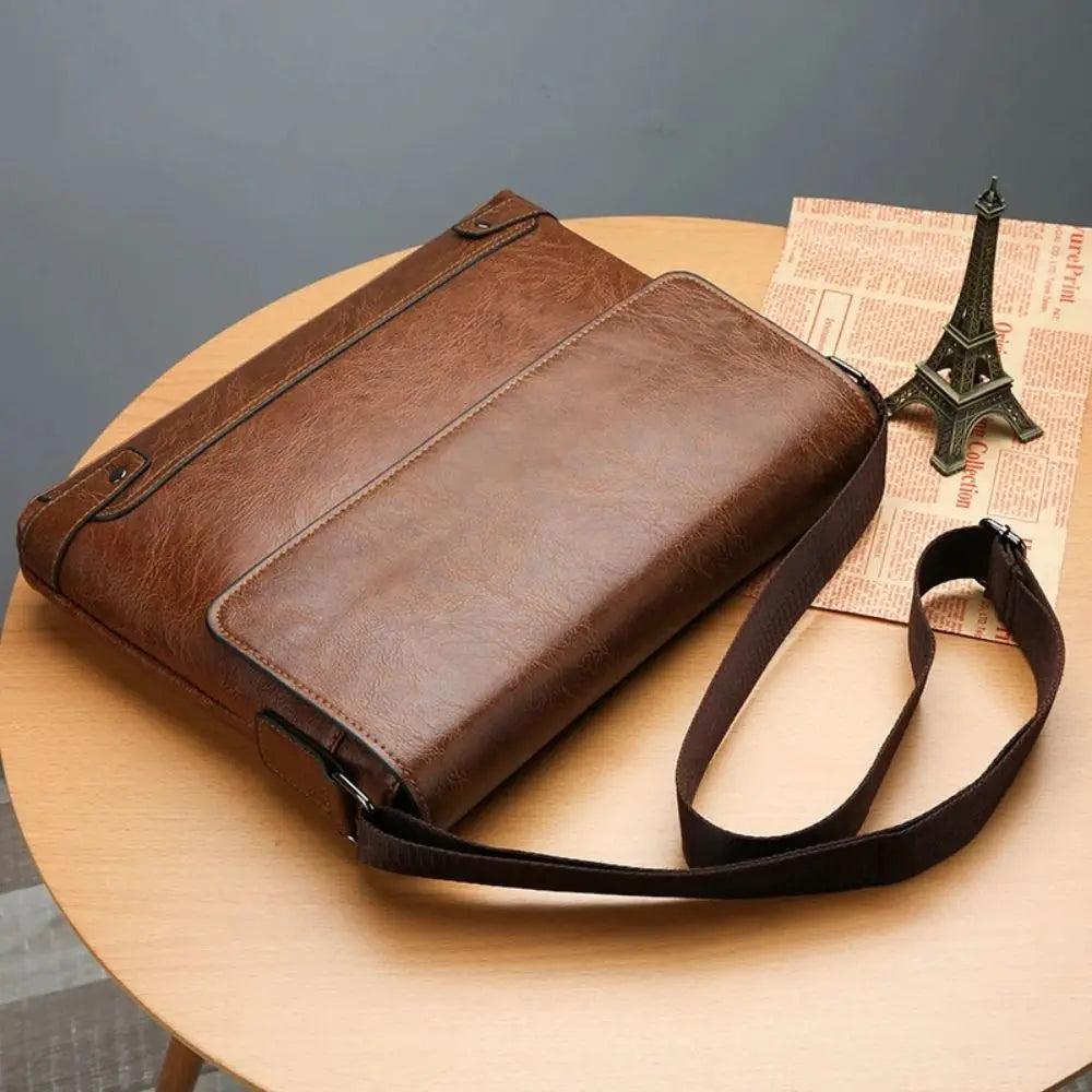 PU Leather Executive Business Briefcase Tote Bag for Men
