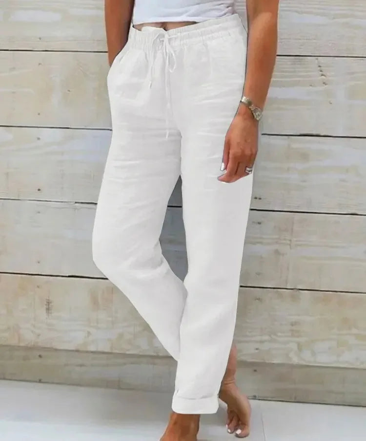 Cotton Linen Summer Pants for Women
