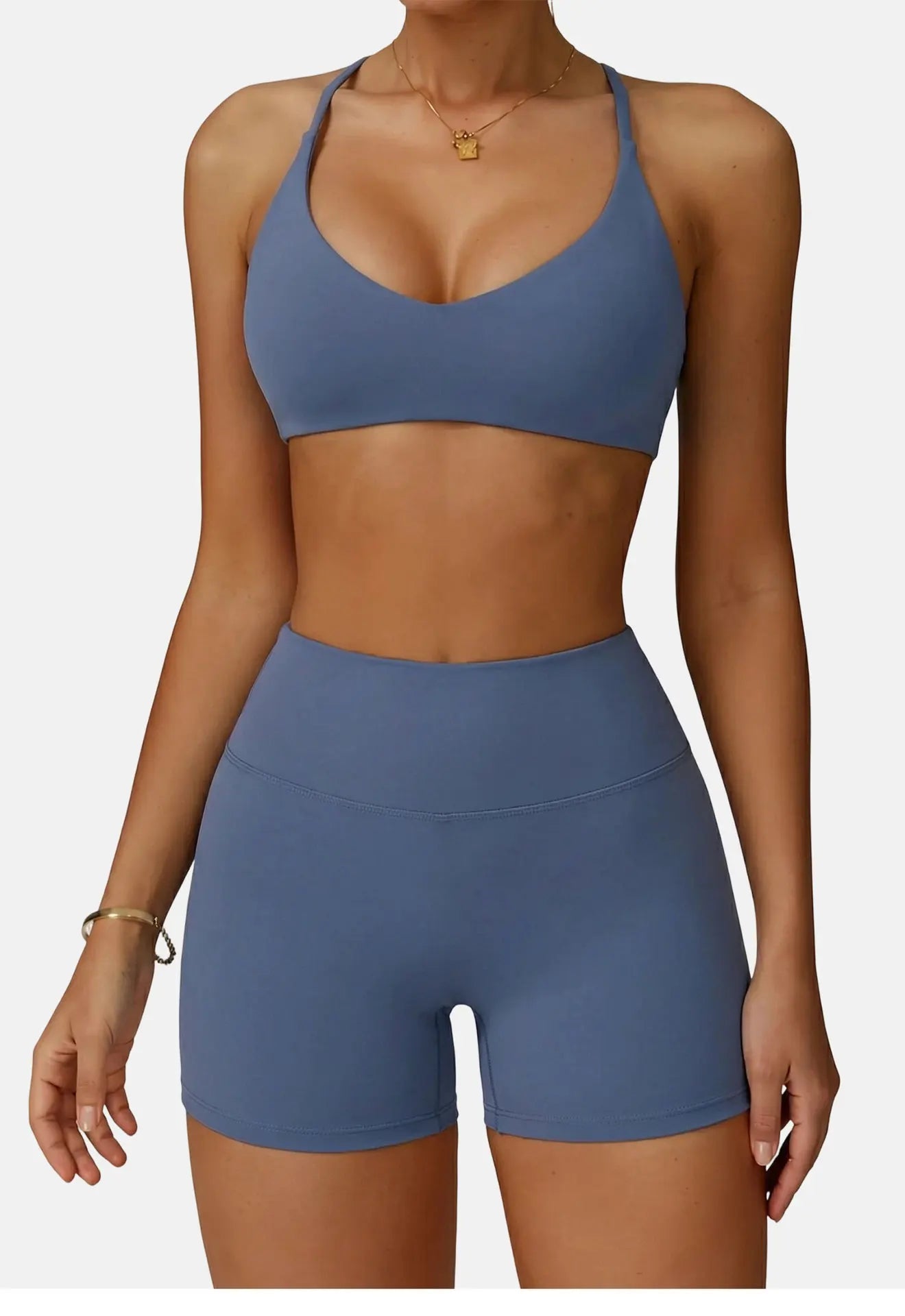 Women High Support Cross Back Push Up Sports Bra