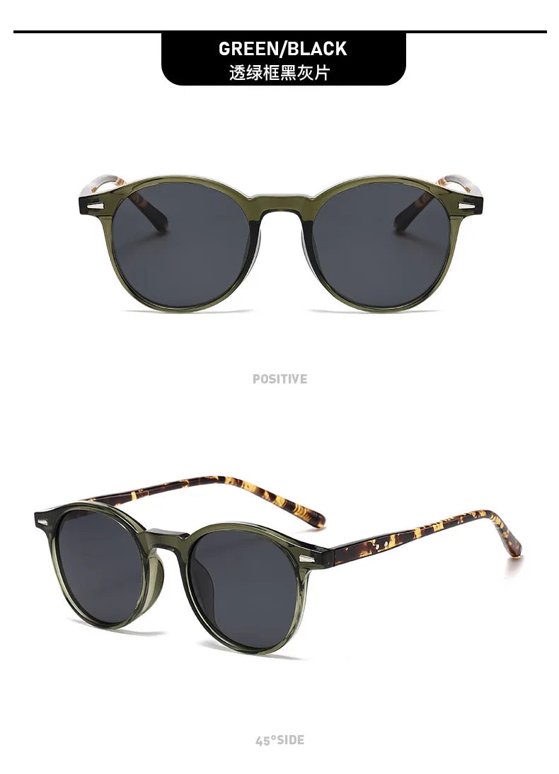 Women Vintage Round Oval UV400 Fashion Sunglasses