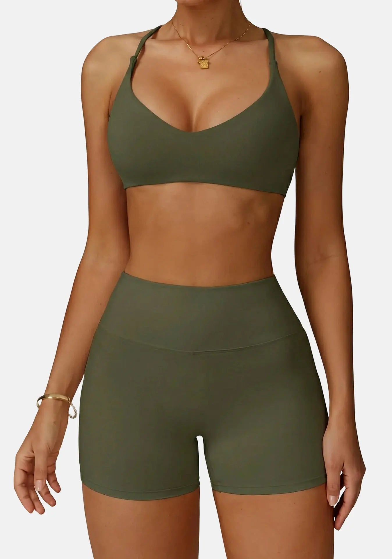 Women High Support Cross Back Push Up Sports Bra