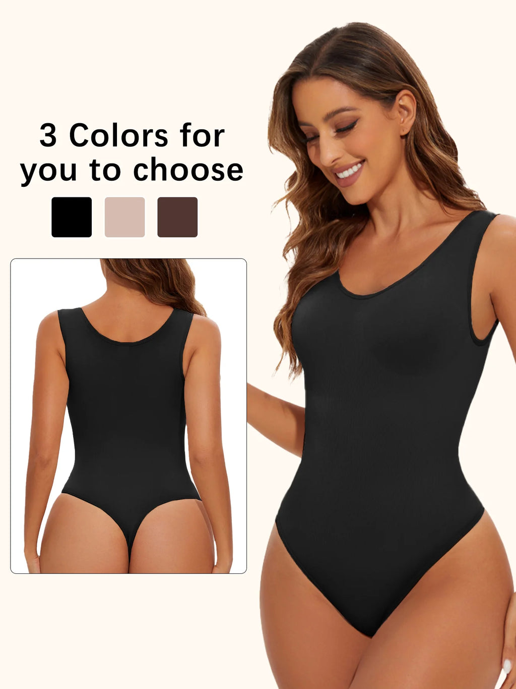 Seamless Tummy Control Shapewear Bodysuit for Women