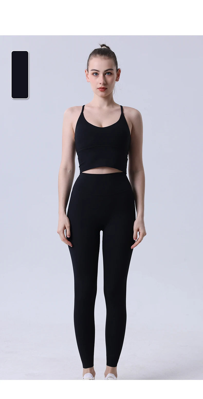 Women 2 Piece Sports Bra and Leggings Fitness Bodysuit