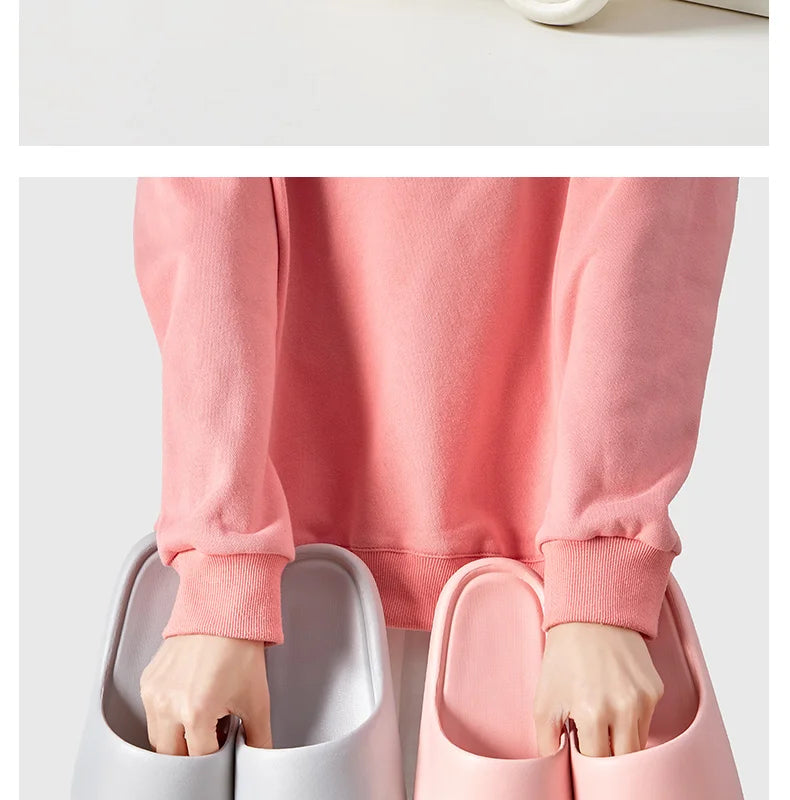 Men's Classy  Slippers for Women's Home Use Thick-Soled Indoor Summer Bread Sandals for Men's Couples Bathroom Bathing Non-Slip Slippers