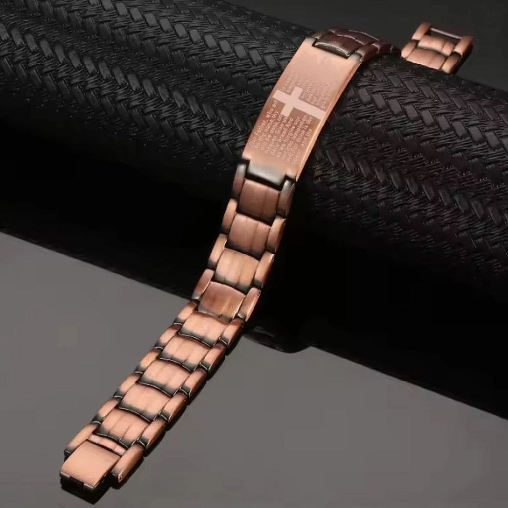 Men Magnetic Cross Copper Bracelet Jewelry
